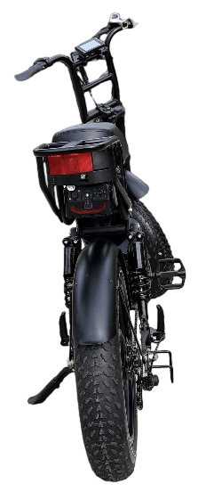 Linkseride Moped-Style Fat Tyre Electric Bike frame view 4