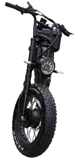 HIJOE Black Cat Dual Motor Electric Bike frame view 3