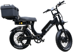 HIJOE Black Cat Dual Motor Electric Bike frame view 4